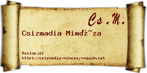 Csizmadia Mimóza névjegykártya